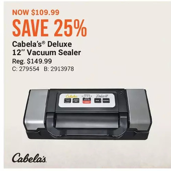 Cabela's Cabela's deluxe 12" vacuum sealer offer