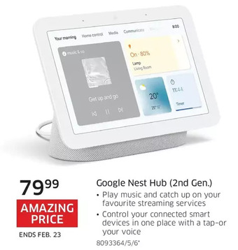 The Source Google nest hub (2nd gen.) offer