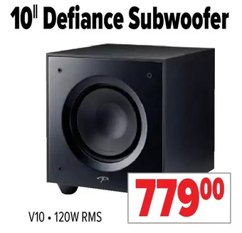 2001 Audio Video 10" defiance subwoofer offer