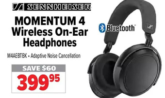 2001 Audio Video Sennheiser momentum 4 wireless on-ear headphones offer