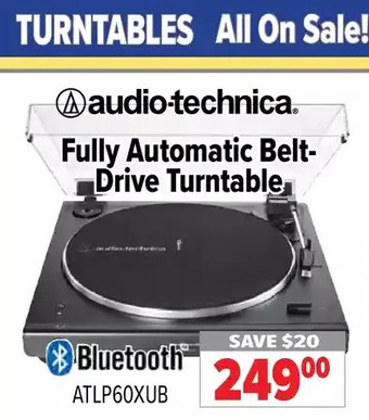 2001 Audio Video Audio-technica fully automatic belt-drive turntable offer