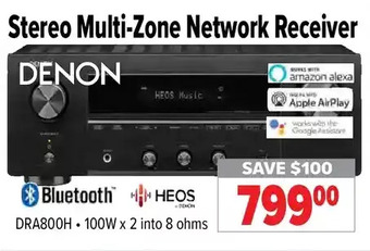 2001 Audio Video Denon stereo multi-zone network receiver offer