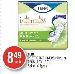 Shoppers Drug Mart Tena protective liners or pads offer
