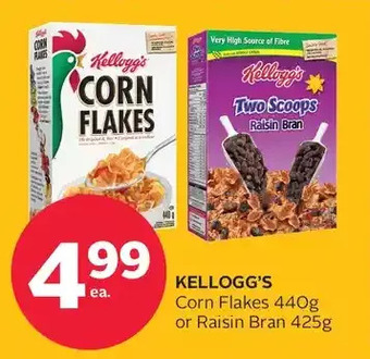 Rexall Kellogg's corn flakes or raisin bran offer