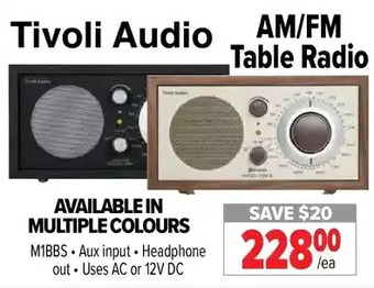 2001 Audio Video Tivoli audio am/fm table radio offer