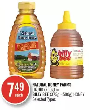 Shoppers Drug Mart Natural honey farms liquid or billy bee honey offer