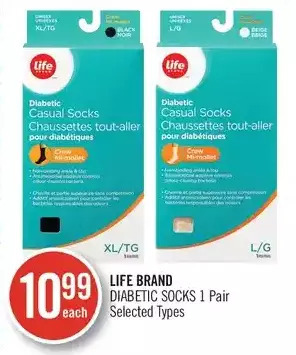 Shoppers Drug Mart Life brand diabetic socks offer