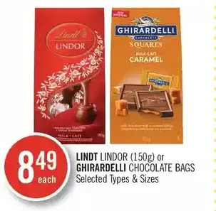 Shoppers Drug Mart Lindt lindor or ghirardelli chocolate bags offer