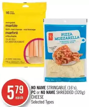 Shoppers Drug Mart No name stringable, pc or no name shredded cheese offer