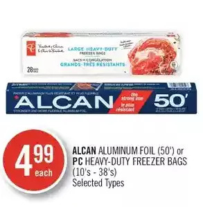 Shoppers Drug Mart Alcan aluminum foil or pc heavy-duty freezer bags offer
