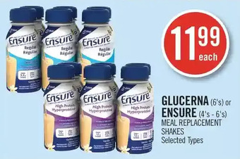 Shoppers Drug Mart Glucerna or ensure meal replacement shakes offer