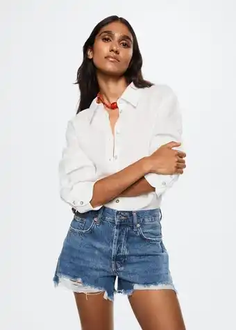 Mango Mini shorts with frayed hem offer