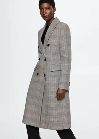 Mango Double-breasted check coat offer