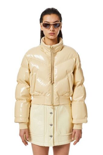 Diesel Quilted-vinyl down bomber jacket offer