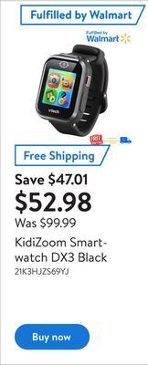Walmart Kidizoom smartwatch dx3 black offer