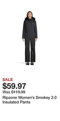 Sport Chek Ripzone women's smokey 2.0 insulated pants offer