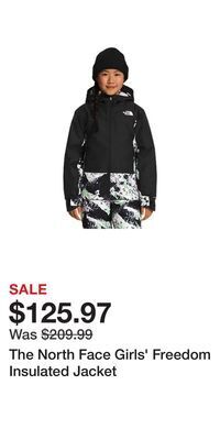 Sport Chek The north face girls' freedom insulated jacket offer
