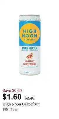 LCBO High noon grapefruit offer