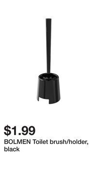 IKEA Bolmen toilet brush/holder, black offer