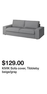 IKEA Kivik sofa cover, tibbleby beige/gray offer