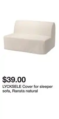 IKEA Lycksele cover for sleeper sofa, ransta natural offer