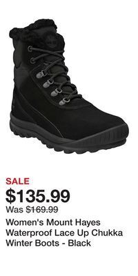 Mark's Women's mount hayes waterproof lace up chukka winter boots - black offer