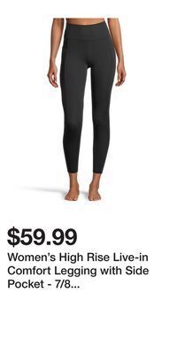 Mark's Women's high rise live-in comfort legging with side pocket - 7/8 length offer