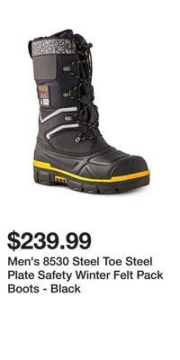Mark's Men's 8530 steel toe steel plate safety winter felt pack boots - black offer