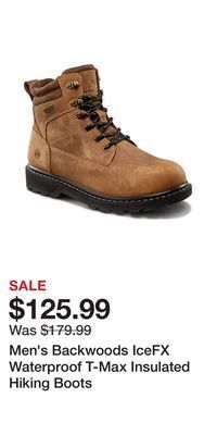 Mark's Men's backwoods icefx waterproof t-max insulated hiking boots offer