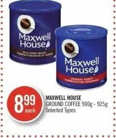 Shoppers Drug Mart Maxwell House ground coffee 900g - 925g offer
