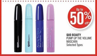 Shoppers Drug Mart Quo Beauty pump up the volume mascara offer