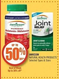 Shoppers Drug Mart Jamieson natural health products offer