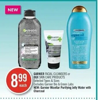 Shoppers Drug Mart Garnier facial cleansers or OGX skin care products offer