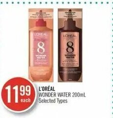 Shoppers Drug Mart L'Oreal Wonder Water 200ml offer