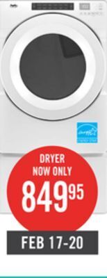 The Brick Inglis 7.4 cu. ft. electric dryer with intuitive touch controls - yied5900hw offer
