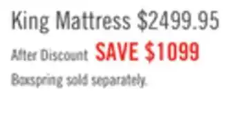 The Brick Tempur-support 2.0 medium king mattress set offer