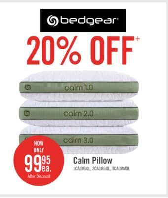 The Brick Bedgear calm 1.0 pillow - stomach sleeper offer