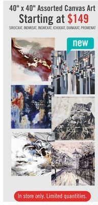 The Brick 40" x 40" assorted canvas art offer