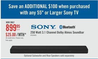 The Brick Sony 3.1-channel 360 spatial sound mapping soundbar - 4a5579 offer