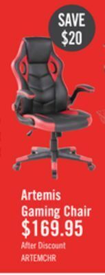 The Brick Artemis gaming chair - red and black offer