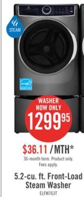The Brick Electrolux 5.2 cu. ft. front-load washer - elfw7637at offer