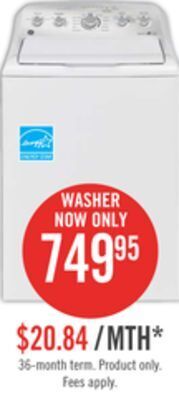 The Brick Ge 4.9 cu. ft. top load washer with sanifresh cycle - gtw490bmrws offer