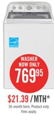 The Brick Ge 5 cu. ft. top-load washer with sanifresh - gtw580bmrws offer