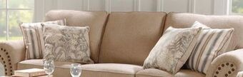 The Brick Wynn chenille sofa - taupe offer