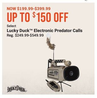 Bass Pro Select lucky duck electronic predator calls offer