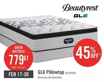 The Brick Beautyrest gl6 pillowtop queen mattress offer