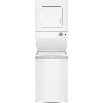 The Brick Whirlpool 1.8 cu.ft electric stacked laundry with impeller and soft-close glass lid centre controls- ywet4024hw offer