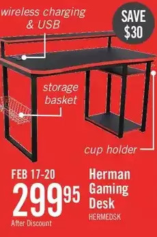 The Brick Herman gaming desk offer