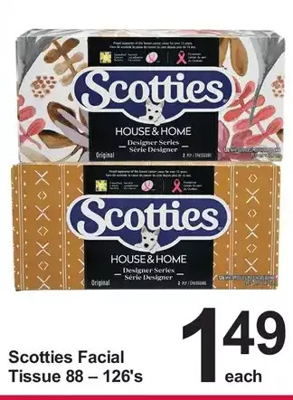 Pharmasave Scotties facial tissue offer