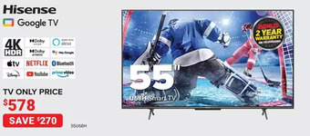 Visions Electronics Hisense 55" u68h smart tv offer